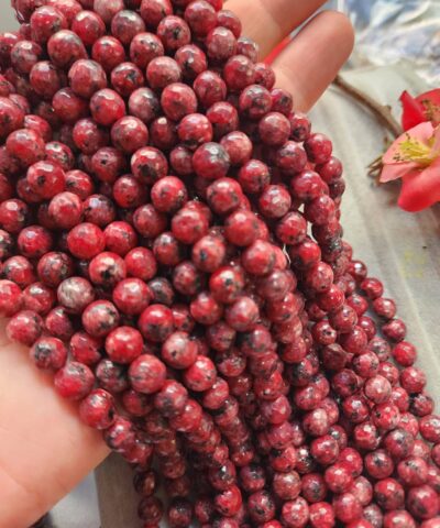 8 MM Faset Rodonit Ceyt Kuvars Taşı