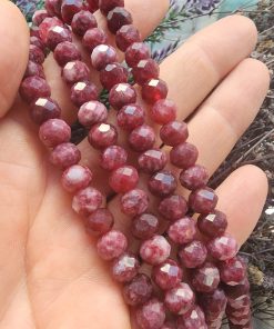 8 MM Faset Rondela Yakut Renkli Kuvars Taş