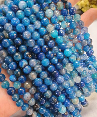 8 MM Faset Saks Parçalı Akik Taşı