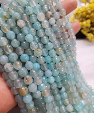 8 MM Faset Turkuaz Akik Taşı