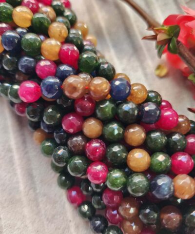 8 MM Faset Turmalin Ceyt Kuvars Taşı