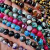 8 Mm Fasetli Damarli Akik Dogal Tas Boncuk 2
