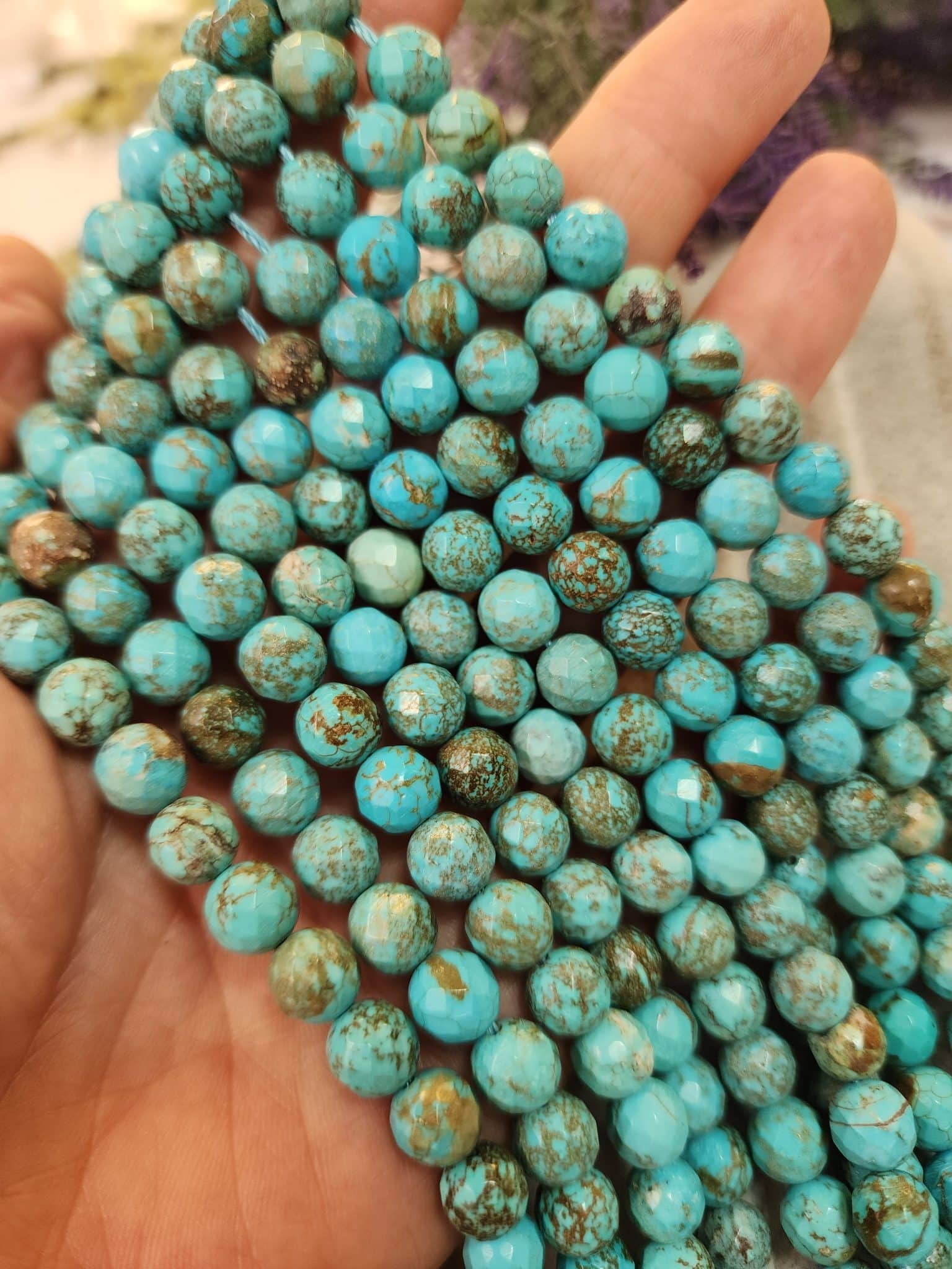 8 Mm Fasetli İran Firuze Tasi Dizi 2