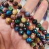 8 Mm Fasetli Renkli Kaplan Gozu Tasi