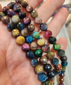 8 MM Fasetli Renkli Kaplan Gözü Taşı