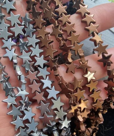 8 Mm Hematit Yildiz Dogal Tas