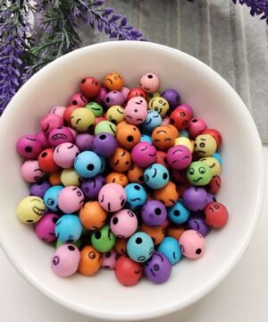 8 MM İmojiler Renkli Top Boncuklar