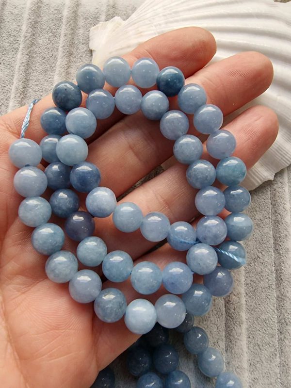 8 Mm İndigo Kuvars Dizi Dogal Tas