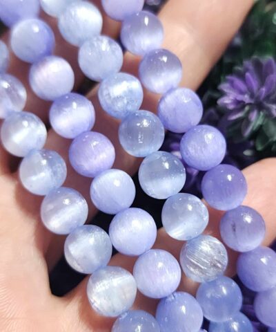 8 Mm İndigo Selenit Dogal Tas Dizi 2