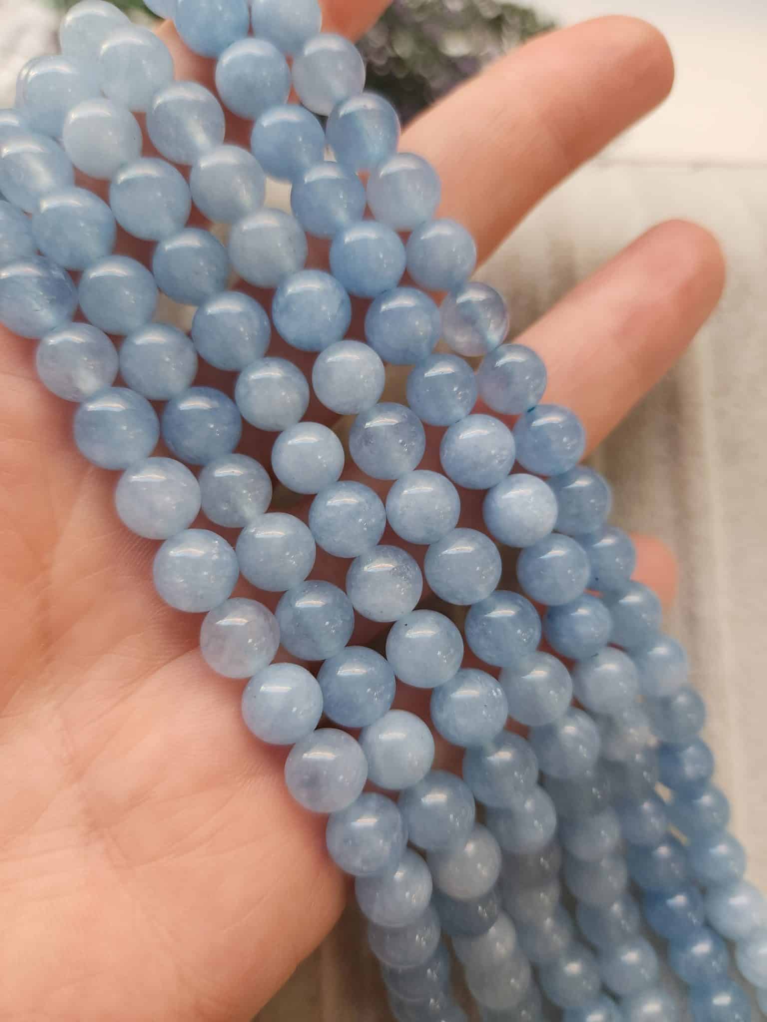 8 Mm Kalsedon Ceyt Kuvars Tasi