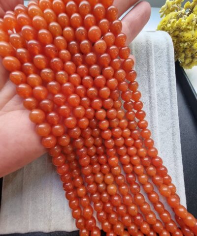 8 Mm Karnelyan Ceyt Kuvars Tasi