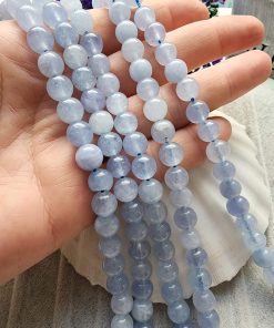8 MM Koyu Akua Kuvars Dizi Doğal Taş