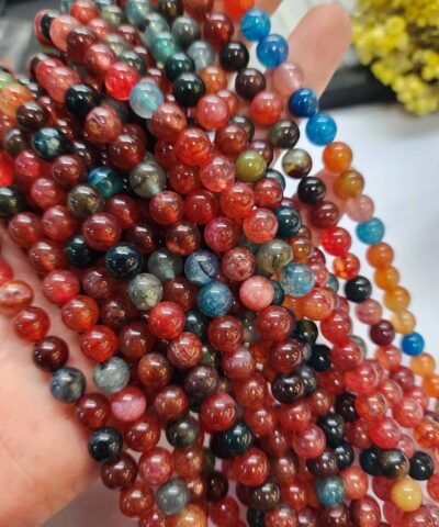 8 MM Küre Ateş Mix Akik Taşı