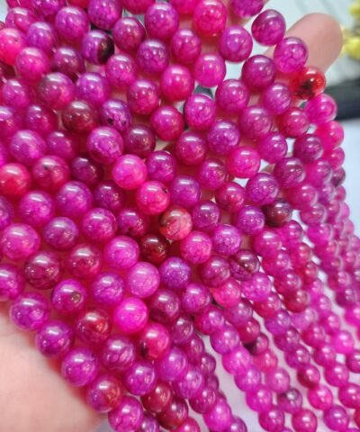 8 MM Küre Damarlı Fujya Akik Taşı