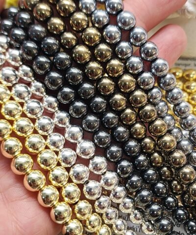8 MM  Küre Hematit Doğal Taş Boncuk