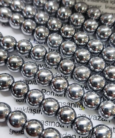 8 Mm Kure Hematit Dogal Tas Boncuk Gumus