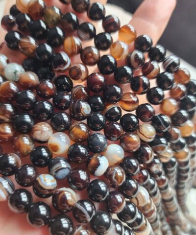 8 Mm Kure Kahve Damarli Akik Tasi 2