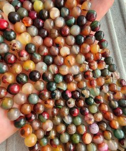 8 MM Küre Sonbahar Mix Akik Taşı