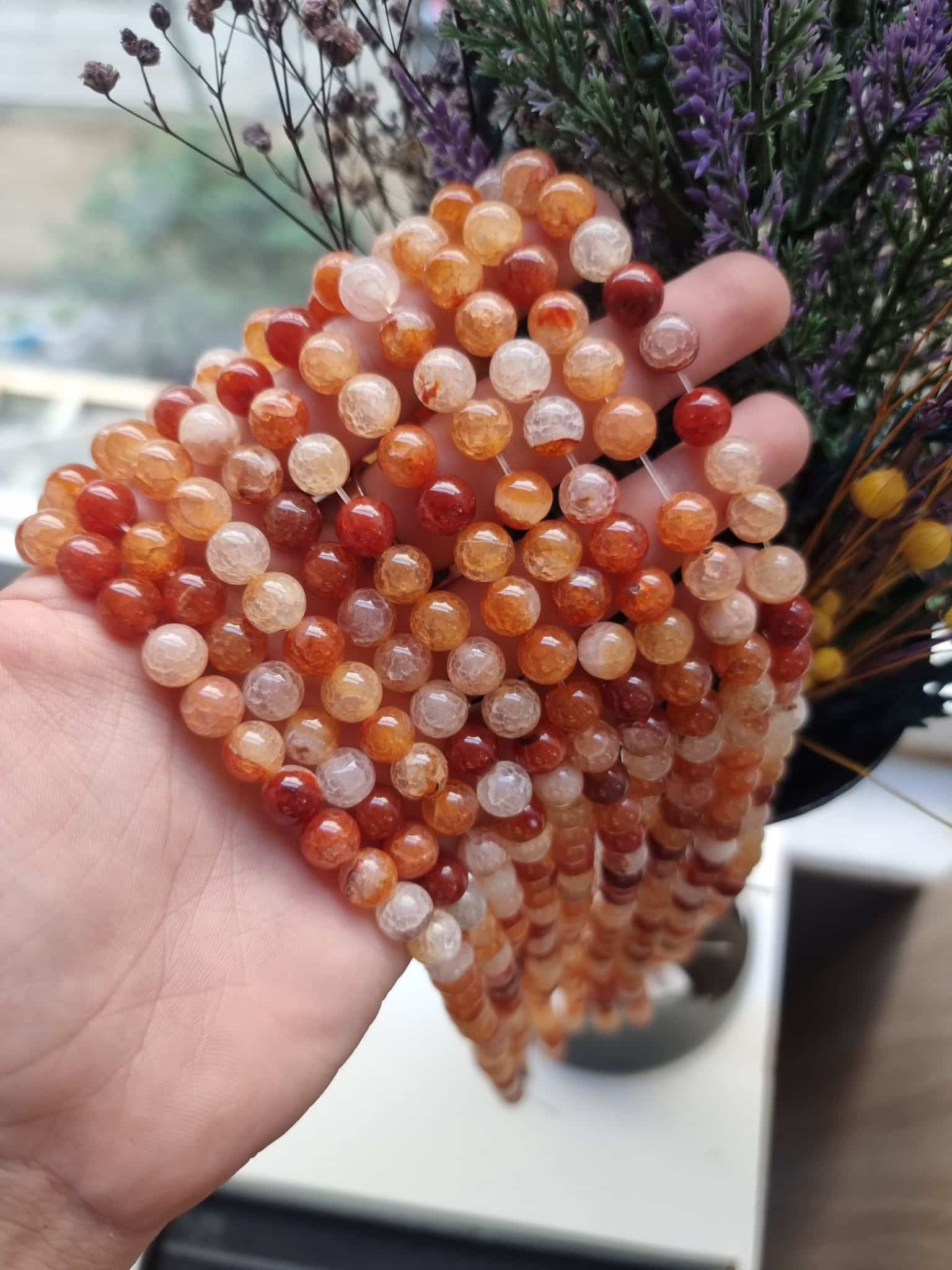 8 Mm Kure Turuncu Akik Tasi