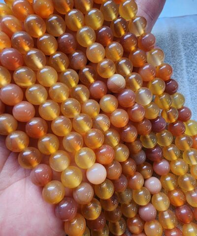 8 Mm Kure Turuncu Sari Akik Tasi