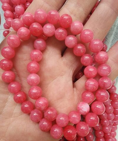 8 Mm Kuvars Rodokrozit Renkli Dogal Tas 3