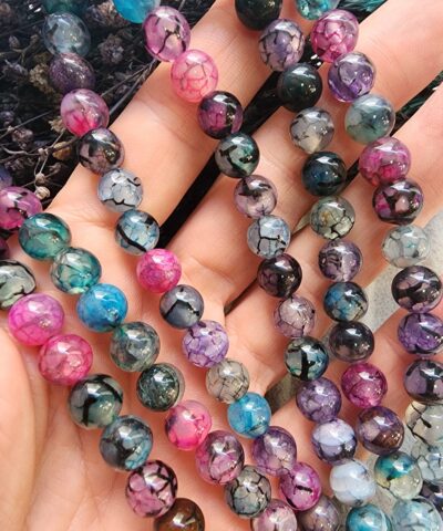 8 MM Mix Damarlı Akik Taşı