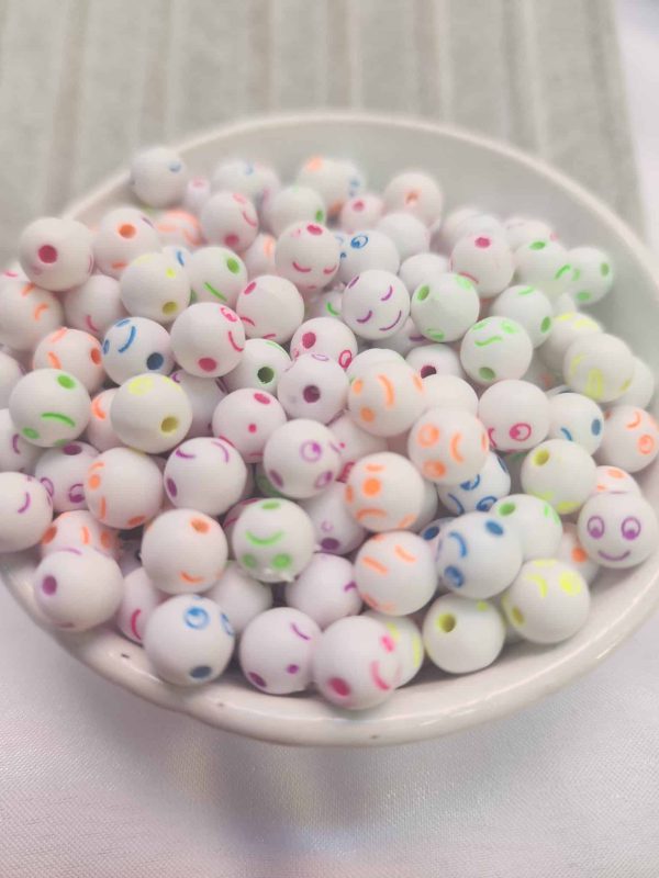 8 MM Neon Emoji Boncuklar