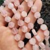 8 MM Petek Pembe Kuvars Doğal Taş