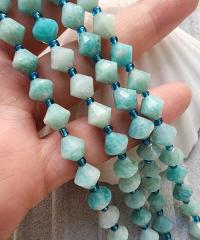 8 Mm Piramit Amazonit Dogal Tas Dizi