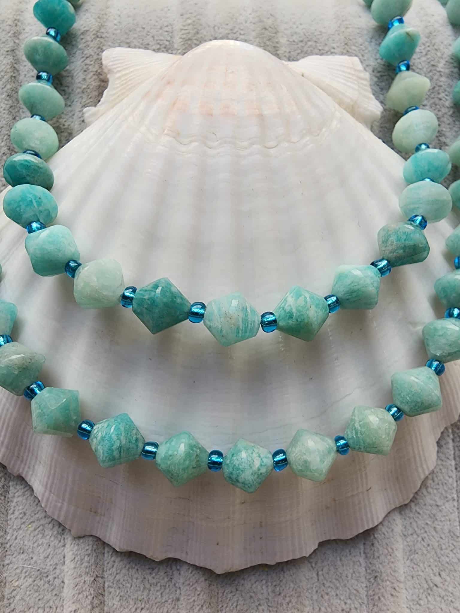 8 Mm Piramit Amazonit Dogal Tas Dizi 5