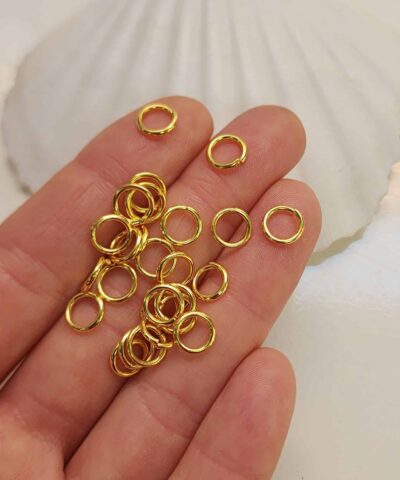 8 Mm Premium Kalin Etli Metal Halka Gold