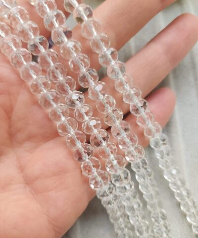 8 Mm Rondela Kristal Kuvars Tasi