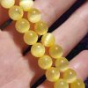 8 MM Sarı Selenit Doğal Taş Dizi