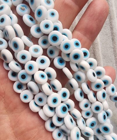 8 MM Yassı Cam Nazar Boncuk Çeşitleri - 502