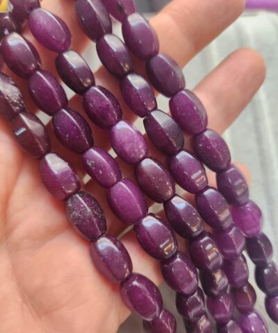 8x12 Dilimli Arpa Ametist Renkli Kuvars Tasi