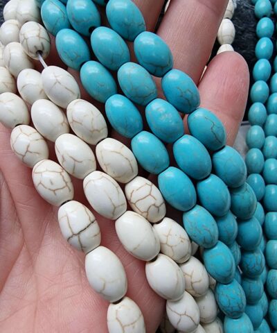 8x12 Mm Arpa Turkuaz Tasi Boncuk