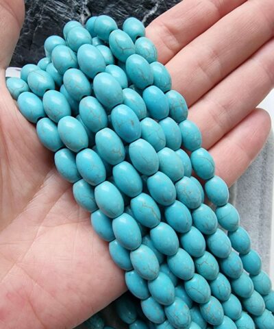 8x12 Mm Arpa Turkuaz Tasi Boncuk 502