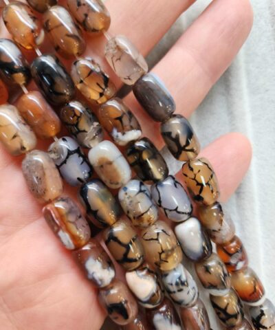 8x12 Mm Silindir Kahve Akik Tasi 2