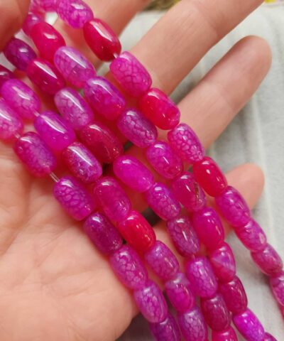 8x12 Mm Silindir Pembe Akik Tasi