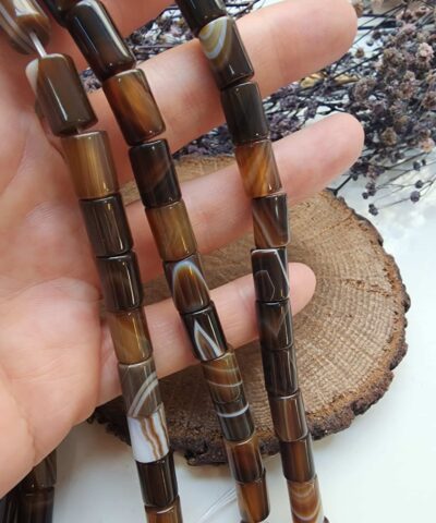 8x12 Silindir Kesme Akik Dogal Tas 2