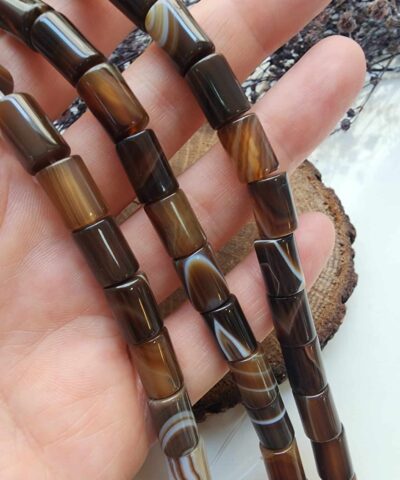 8x12 Silindir Kesme Akik Dogal Tas 3