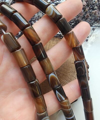 8x12 Silindir Kesme Akik Dogal Tas 4