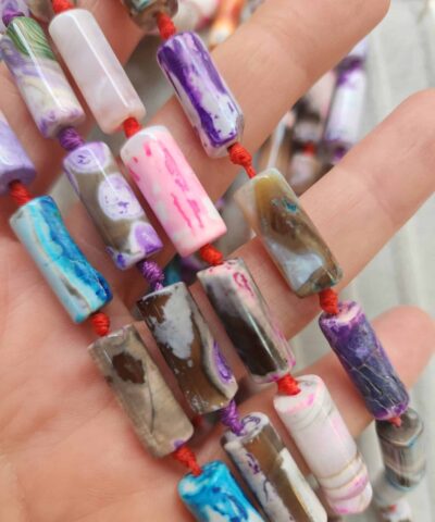 8x20 Mm Silindir Mix Akik Tasi 2