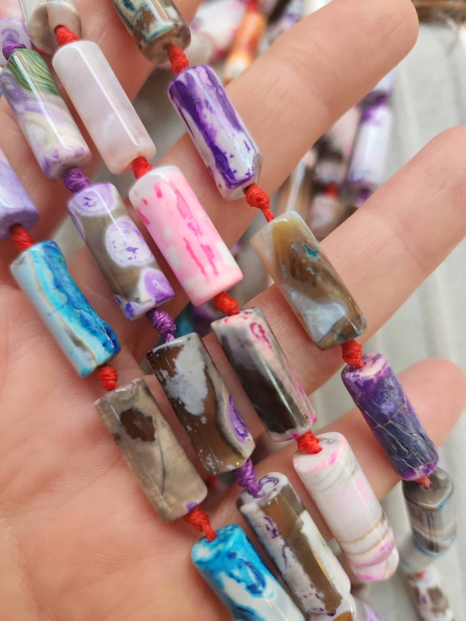 8x20 Mm Silindir Mix Akik Tasi 2