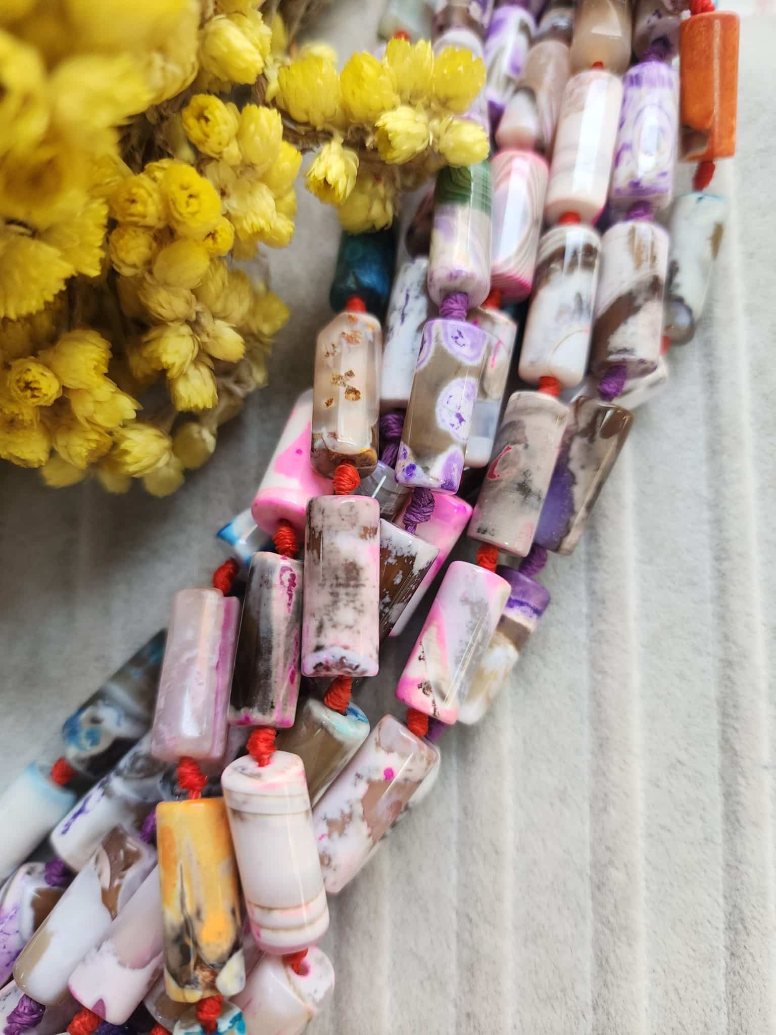 8x20 Mm Silindir Mix Akik Tasi