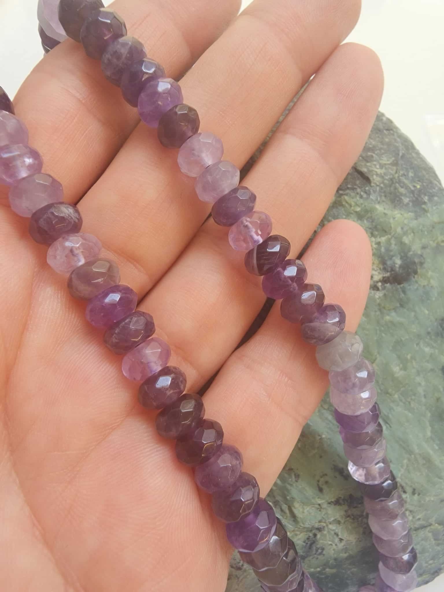 8x5 MM Faset Rondela Ametist Taşı