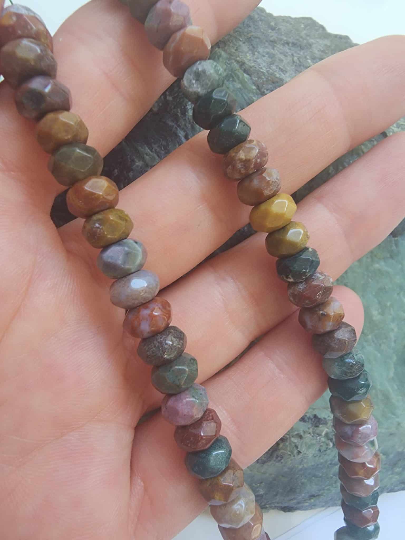 8x5 MM Faset Rondela Hint Akik Taşı