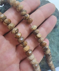 8x5 MM Faset Rondela Toprak Jasper Taşı