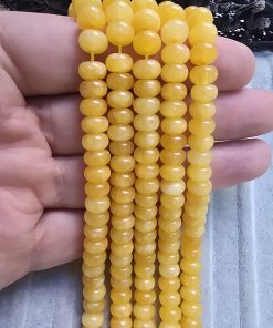 8x5 MM Rondela Kalsit Ceyt Kuvars Taşı