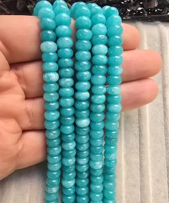 8x5 MM Rondela Larimar Ceyt Kuvars Taşı